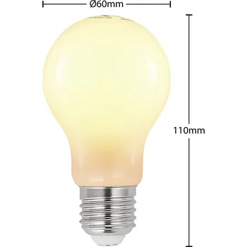 Lampička Arcchio LED žárovka E27 8W 2 700K stmívatelná, opálová