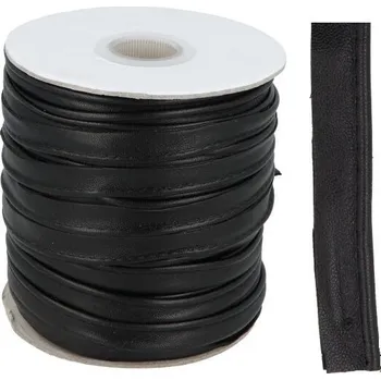 Koženková paspulka / kédr šíře 10 mm, barva Černá
