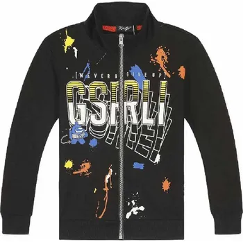Chlapecká mikina CHLAPECKÁ MIKINA NA ZIP S NÁPISEM BF Barva: Černá, Velikost: 122