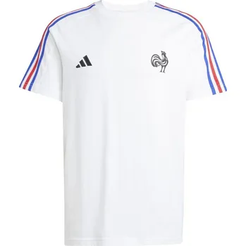 Pánské tričko adidas France Essentials 3-Stripes pánské tričko White S