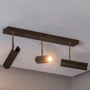 Lampička Luminex Stropní svítidlo Axion, 3 světla, titanová barva, podlouhlé, ocel 3 x 8 W LED - Doprava zdarma