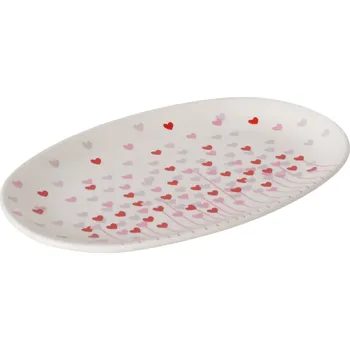 Boltze Talíř SHERINE se srdičkovým vzorem, 29 x 18,5 cm