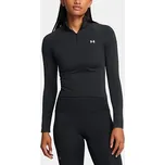 Dámské tričko Under Armour Vanish Seamless 1/4 Zip Crop velikost XL black / white