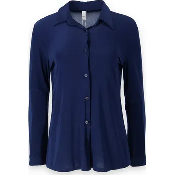 Dámská košile Košile s dlouhým rukávem 23001 barva: modrá tmavá
