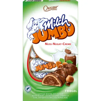 Cukrovinka Choceur Milch Jumbo Ořechový nugátový krém 150 g