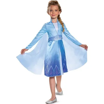 Karnevalový kostým KARNEVAL Šaty Elsa Frozen vel. M (124-135cm) 7-8 let KOSTÝM | 36