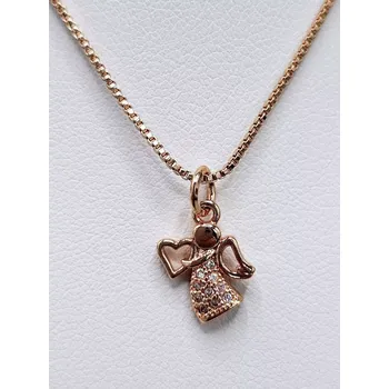 Náhrdelník Náhrdelník - Mini andělíček v růžovém provedení