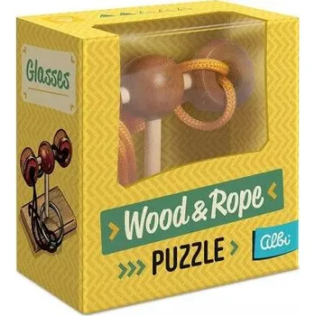 Hlavolam ALBI Dřevěný provázkový hlavolam - Brýle