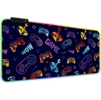 Podložka pod myš Huado herní RGB podložka pod myš 80x30 cm Gamer Huado 97k-cube