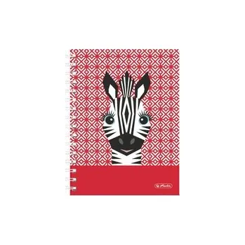 Blok Spirálový blok A5, čtvereček, Cute animals - zebra