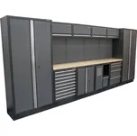 Matabro AKČNÍ SET Sestava 10 ks dílenského nábytku SET-CA01053 s dřevěnou pracovní deskou MB-TGW53