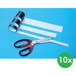 Magnetické pruhy 20 x 600 mm, bílé, 10 ks