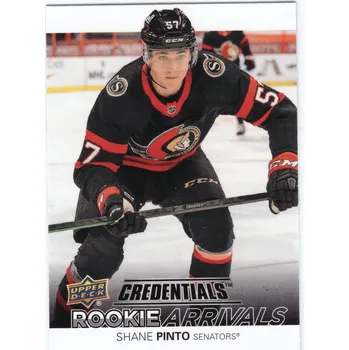 Sběratelská karetní hra 2021-22 UD Credentials SHANE PINTO Rookie Arrivals