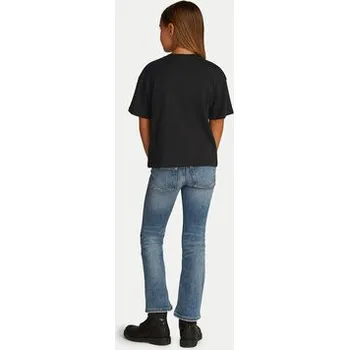 Calvin Klein Jeans T-Shirt Script Logo IG0IG02864 Černá Boxy Fit 8Y