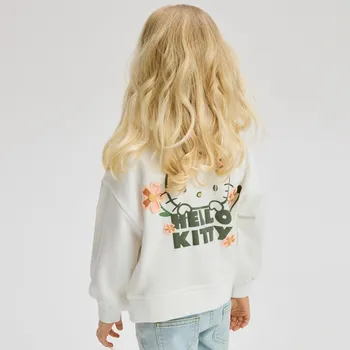 Dívčí mikina Reserved - Bomber mikina Hello Kitty - krémová - 373DB-01X - 373DB-01X-110