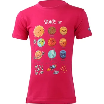 Dívčí tričko LUNA dětské merino triko - Růžová 4747 / 110 / Růžová