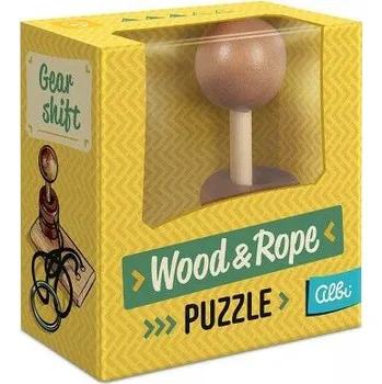 Hlavolam ALBI Dřevěný provázkový hlavolam - Páka