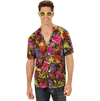 Karnevalový kostým Havajská košile, černá - M/L