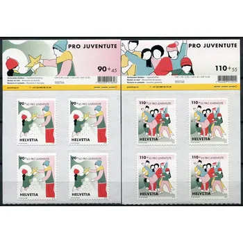 Poštovní známka (2022) MiNr. 2829 - 2830 ** 4-bl - Švýcarsko - PRO JUVENTUTE - rodinné okamžiky