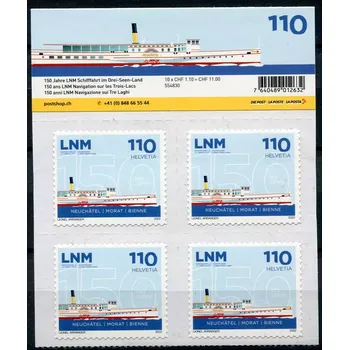 Poštovní známka Swiss post (2022) MiNr. 2800 ** 4-bl - Švýcarsko - Lodní společnost LNM