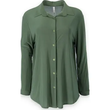 Košile s dl. rukávem oversize 056 barva: zelená-khaki