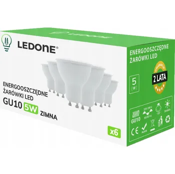 Žárovka 6x LED žárovka GU10 5W Studená bílá Premium Energeticky úsporná LED sada