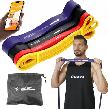 ODPOROVÉ GUMY na Cvičení Přítahů CrossFit SADA 4 SILNÉ Popruhy + EBOOK