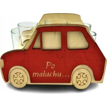 Vrták Malý mini stojan s kelímky na vodku, 6 kusů