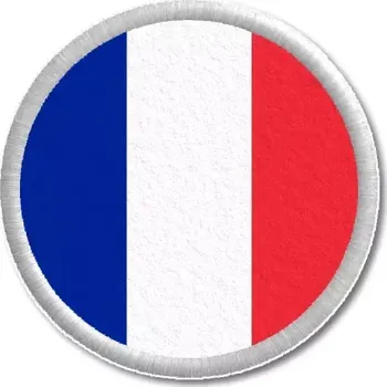 Vlajka Pelisport Francouzská vlajka tištěná nášivka ø 4,5 cm