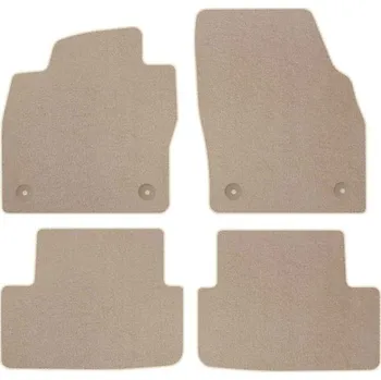 autokoberec VW POLO VI od 2017 béžové velurové autokoberce - PREMIUM