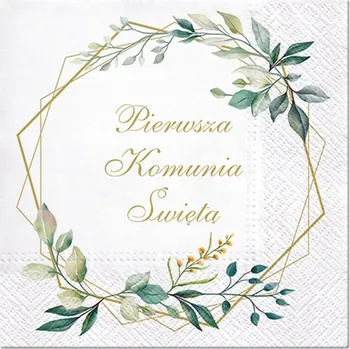 Papírový ubrousek Ubrousky K Prvnímu Svatému Přijímání První Svaté Přijímání Lístky 20 kusů