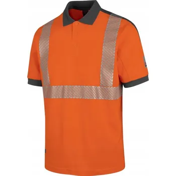 Pánské tričko Pracovní polokošile Wurth s reflexními prvky oranžová 4XL