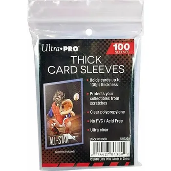 Příslušenství ke karetním hrám Ultra Pro Card Thick Sleeves (Obaly/Fólie na tlustší karty) balení 100ks