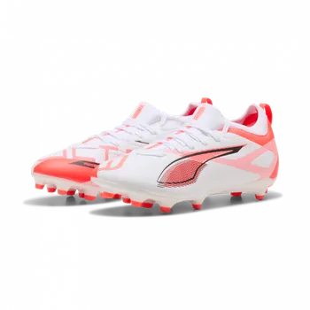 Kopačky PUMA ULTRA 5 MATCH FG/AG KOPAČKY DĚTSKÉ - Bílá, Oranžová, Černá - velikost 37 eur