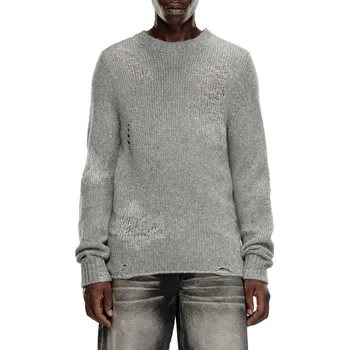 Pánský svetr SVETR DIESEL K-NORMAN KNITWEAR DARK GREY MELANGE