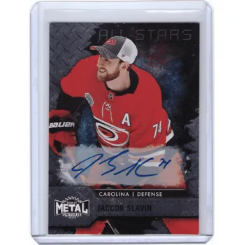 Sběratelská karetní hra 2020-21 Skybox Metal Universe JACCOB SLAVIN Auto Podpis