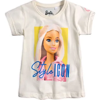 Dívčí tričko BARBIE krémové Velikost: 128