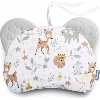 Polštář Polštář DO kočárku velvet bílý lesní dobrodružství