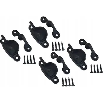 Obraz AUTOMATICKÝ OKENNÍ ZÁPADKA MOSAZNÁ KLIKA 4 kusy černé