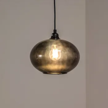 Opviq Závěsné svítidlo Kouřové sklo 050 1-light Ø27cm kouřově šedá 1 x 40 W - Doprava zdarma