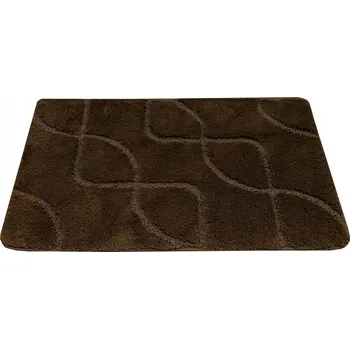 Koupelnová předložka KOUPELNOVÁ PŘEDLOŽKA HNĚDÁ PROTISKLUZOVÁ PRATELNÁ 50x60 cm