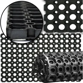 Rohožka Gumová rohožka Eureka Home černá 50x100 cm protiskluzová