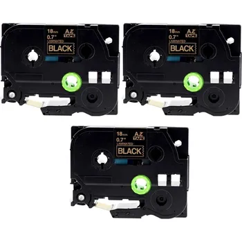 Pásek do tiskárny 3 KS PÁSEK DO BROTHER TZe-344 18mm ZLATÁ/ČERNÁ