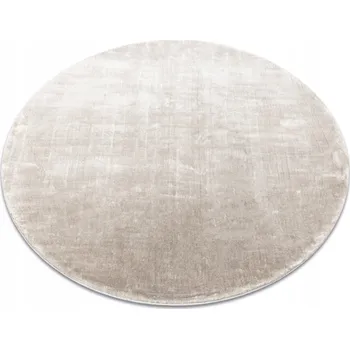 Koberec Koberec DO OBÝVÁKU HLADKÝ stříbrný plyšový IMITACE KRÁLIČÍ KOŽEŠINY kulatý 160 cm