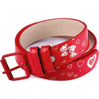 Opasek Dívčí pásek šíře 2,9 cm - 11 (85 cm) červená
