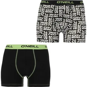 Boxerky Pánské boxerky O'Neill BOXERSHORTS 2-PACK 2XL Světle zelená, Bílá, Černá
