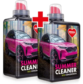 Náplň do chladiče a ostřikovače 2× SUMMER CLEANER | Parfemovaný koncentrát – letní směs do ostřikovačů | 2x 1 L Dedra