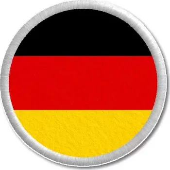 Vlajka Pelisport Německá vlajka tištěná nášivka ø 4,5 cm