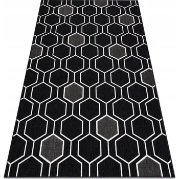 Koberec Koberec šňůrkový s plochou vazbou černý 120x170