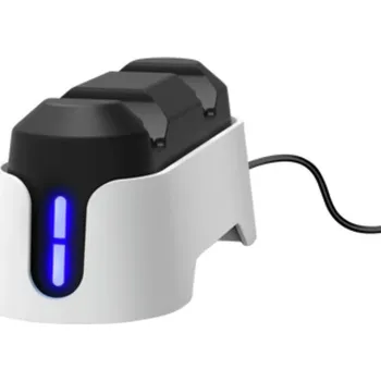 Herní příslušenství TRUST Nabíjecí stanice GXT 228, Pro 2 PS5 Ovladače, bílá